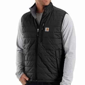 Carhartt Men’s Quilted Black Work Puffer Vest XXL Tall Outerwear Lightweight